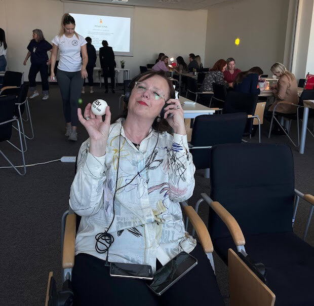 Lili at a workshop